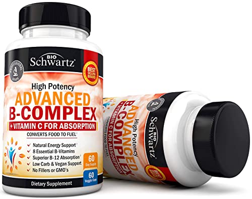 Vitamin B Complex with Vitamin C for Maximum Absorption - Methylcobalamin b12 