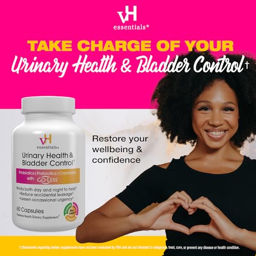 vH essentials Urinary Health & Bladder Control, Cranberry Extract, Prebiotics and Probiotics vH essentials