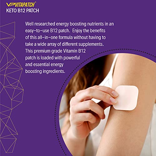 VitaPatch Keto Patch with B12 Methylcobalamin and Vitamin Guarana B12 Patch for Energy VitaPatch