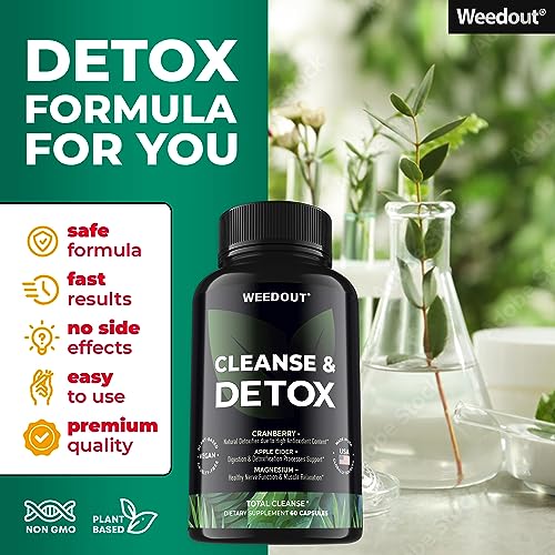 WEEDOUT Total Cleanse Detox Pills - Full Body Cleanser Detox - Fast Toxin Rid - Natural WEEDOUT