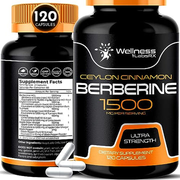 WELLNESS LABSRX Berberine Supplement 1500mg - Liposomal Berberine with Ceylon