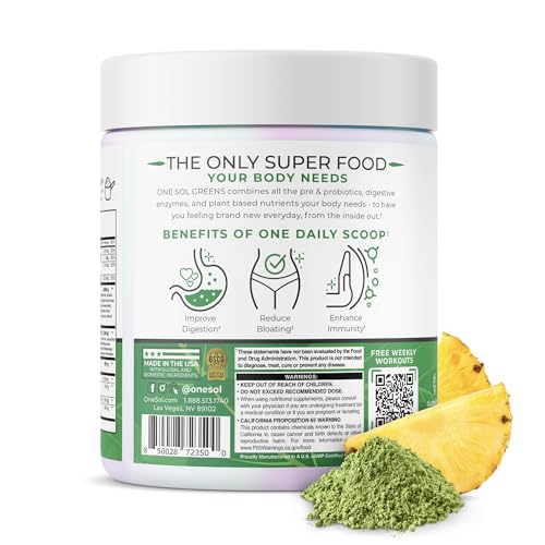 One Sol Greens, Super Greens Powder to Reduce Bloating & Improve Gut Health One Sol