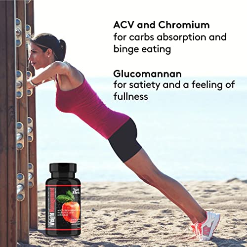 Youth & Tonic Natural Appetite Suppressant for Weight Loss / 1000 mg Apple Cider Youth & Tonic