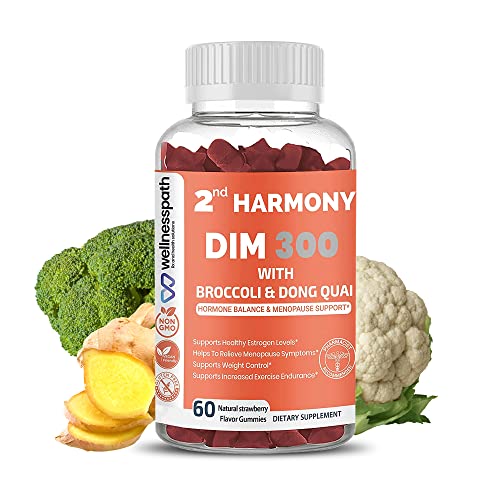 2nd Harmony DIM 300, DIM Supplement with Dong Quai, Aids with Menopause Relief and Hormone Balance for Women, Estrogen Supplement for Women and Men, 60 Gummies - Wellnesspath Rx and Health Solutions