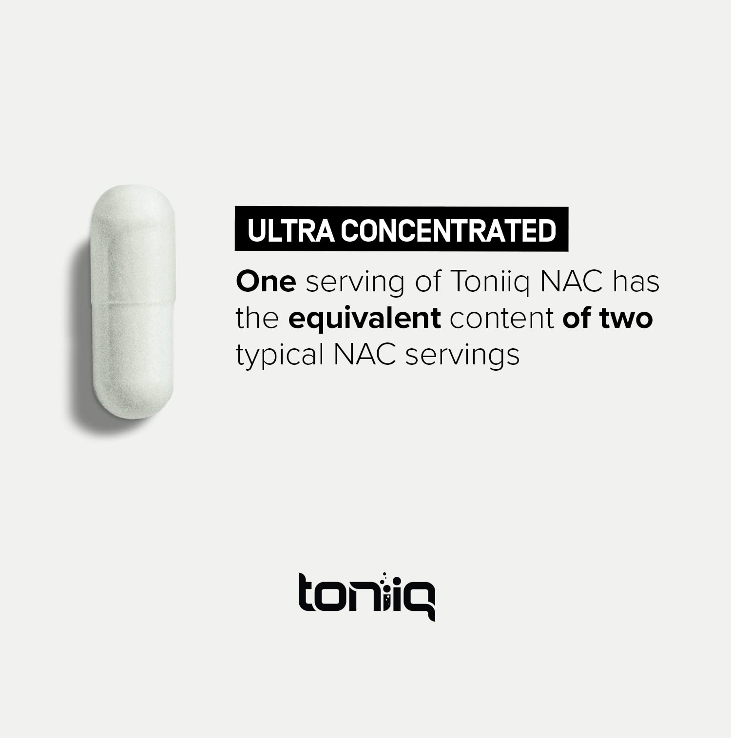 Toniiq 1300mg NAC - 4 Month Supply - Min. 98%+ Tested Purity - Ultra High Strength Toniiq