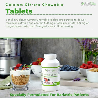 BariSlim Bariatric Calcium Citrate with Magnesium and Vitamin D Tabs - 500 mg of Calcium BariSlim