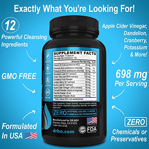 Water Pills Diuretics for Water Retention - Natural Water Away Pills Herbal Diuretic Supplements DR. BO