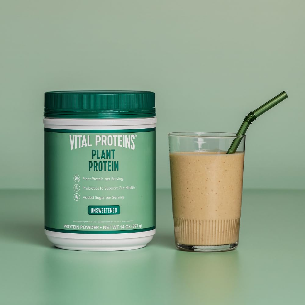 Vital Proteins Collagen Peptides Powder, 9.33 oz Unflavored + 14 oz Unsweetened Plant Vital Proteins