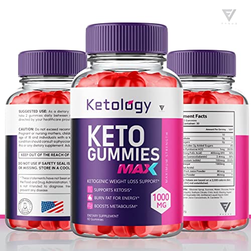 (2 Pack) Ketology Keto ACV Gummies Advanced Weight Loss Ketosis Supplement Fyvus