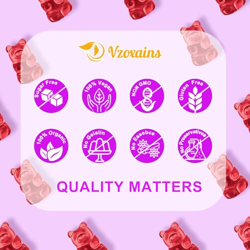 VZOXAINS 2 Pack Saffron Supplement Gummies, Sugar Free Saffron Extract with Magnesium