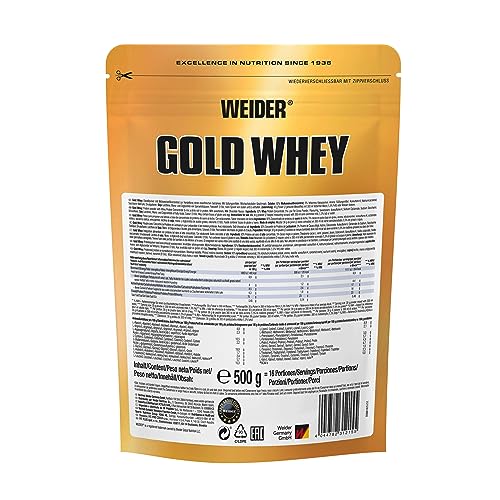 Weider Gold Whey (500g) Milk Chocolate Flavour. Ultrafiltrated Proteins from 100% Whey Protein Weider