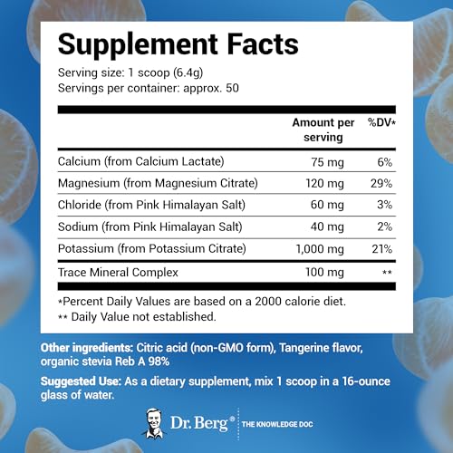 Dr. Berg Hydration Keto Electrolyte Powder - Enhanced w/ 1,000mg of Potassium Dr. Berg Nutritionals