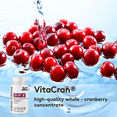 Youth & Tonic Kidney Cleanse Detox for Residual Metabolic Waste & Excess Body Water for Urinary Tract Youth & Tonic