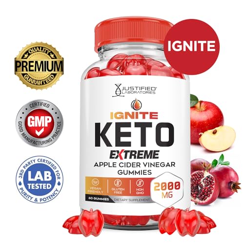 (3 Pack) Ignite Keto ACV Gummies Extreme 2000MG Advanced Ignite Keto Gummies Apple Justified Laboratories