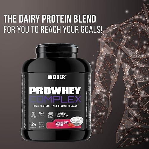 Weider ProWhey Complex (1,2kg) Strawberry-Yogurt Flavour. Formula Based on Whey Protein Weider