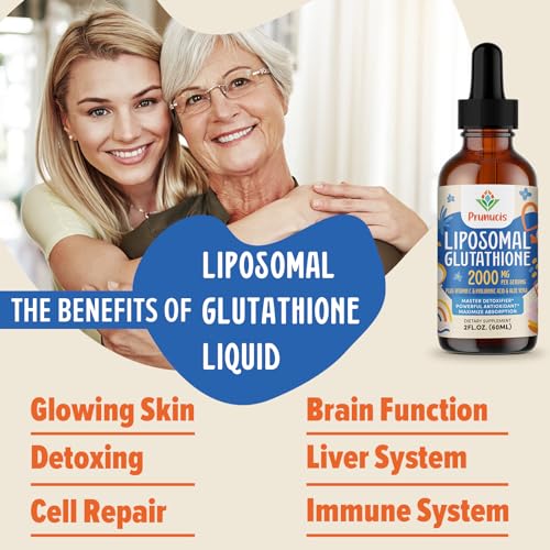 2000MG Liposomal Glutathione Liquid, 98% Absorption, Glutathione Liquid Supplement Prunucis
