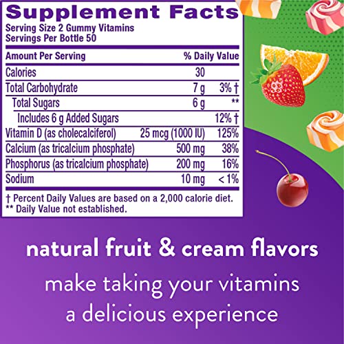 Vitafusion Fiber Well Sugar Free Fiber Supplement & Chewable Calcium Gummy Vitamins Vitafusion