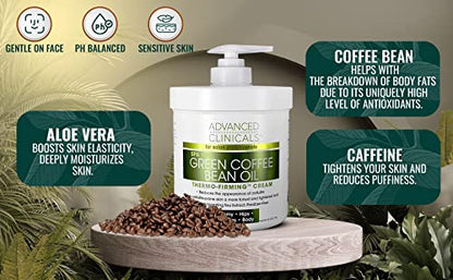 Advanced Clinicals Retinol Body Cream + Green Coffee Bean Oil Slim & Tighten Body Lotion Advanced Clinicals