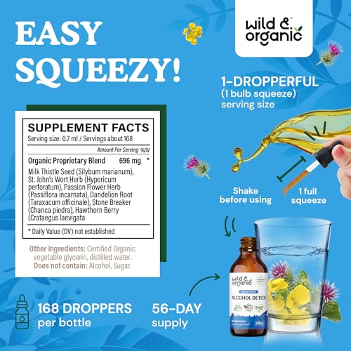 Wild & Organic Alcohol Detox Supplement - Liver Cleance & Repair Formula - Anti Alcohol Wild & Organic