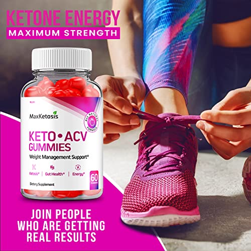 (2 Pack) Max Ketosis Keto ACV Gummies Max Ketosis Advanced Formula Apple Cider Vinegar Rillvo