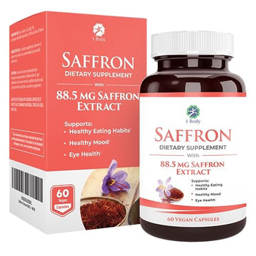 1 Body Saffron Extract 8825 – Antioxidant & Mood Support Saffron Supplement 