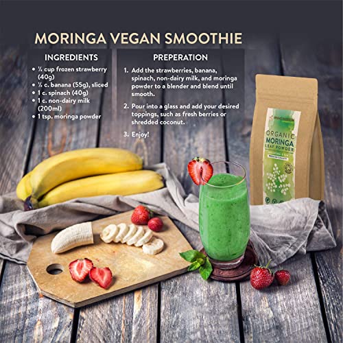 1KG Moringa Superleaf Powder Oleifera 100% Organic Raw Premium Quality Non-GMO Spring Blossom