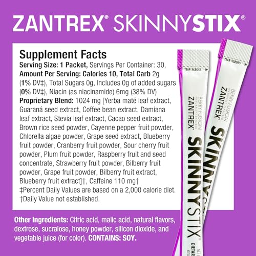 Zantrex SkinnyStix Energy Powder – Increase Energy, Heighten Focus, Boost Mood Zantrex
