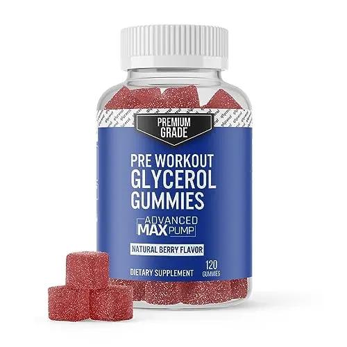 VitaPatch Premium Grade Glycerol Gummies Stim Free Pre Workout - Intense Pump 