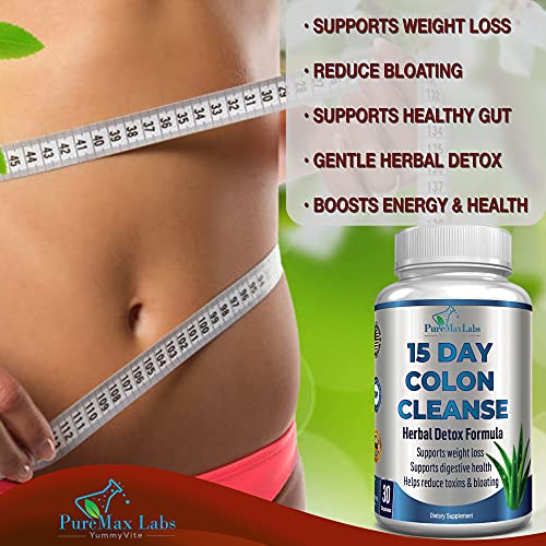 YUMMYVITE 15 Day Colon Cleanse and Detox, Herbal Detox Formula, Supports Weight YUMMYVITE
