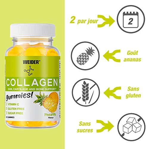 Weider Collagen Gummies - with Collagen for Joints and to take Care of Bones and Cartilage Weider
