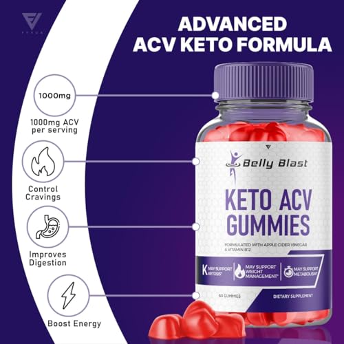 (3 Pack) Belly Blast Keto ACV Gummies, Belly Blast Keto + ACV Gummies Advanced Weight Fyvus