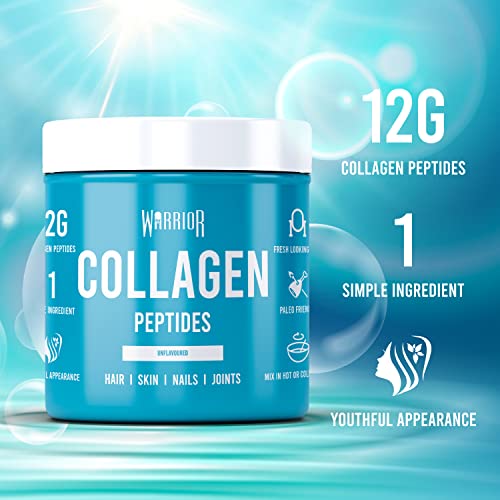 Warrior Collagen Peptides - Collagen Powder - 180g - Made from Premium Bovine Hydrolysed Collagen Warrior