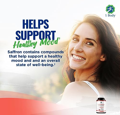 1 Body Saffron Extract 8825 – Antioxidant & Mood Support Saffron Supplement 