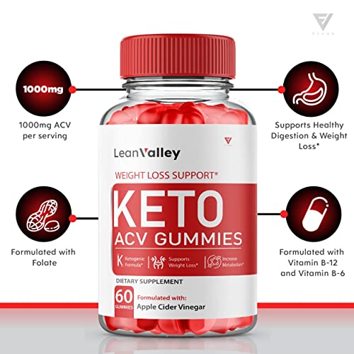 (2 Pack) Lean Valley Keto ACV Gummies Advanced Weight Loss Formula - Lean Valley Fyvus