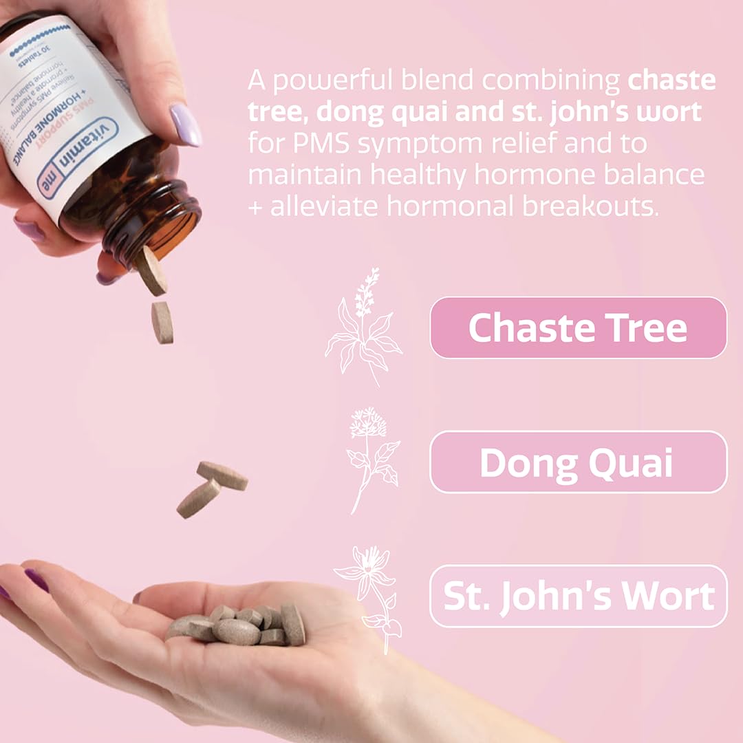VitaminMe - PMS + Hormone Balance | Balance Estrogen & Support Menopause, Bloating, Acne & PMS Relief VitaminMe