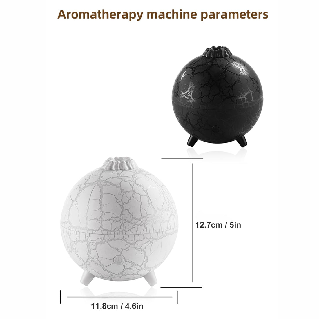 Volcano Humidifier Flame Aromatherapy Diffuser, 7 Colors Flame 200ml Essential Oil Diffusers