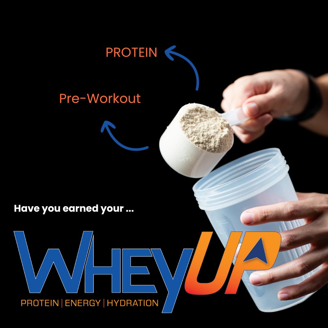 WheyUP Clear Whey Isolate Protein Powder, Blue Raspberry - 150mg Caffeine - 20 Servings WheyUP