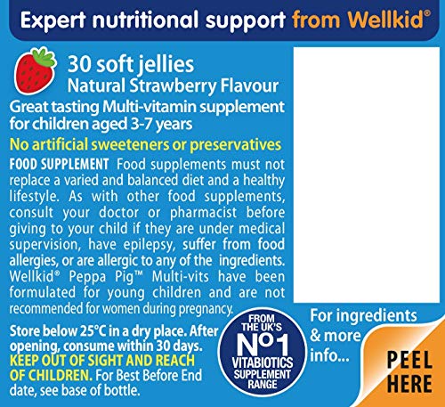 Wellkid Peppa Pig Chewable Gummy Vitamins by Vitabiotics - UK's No. 1 Vitamin Company Wellkid