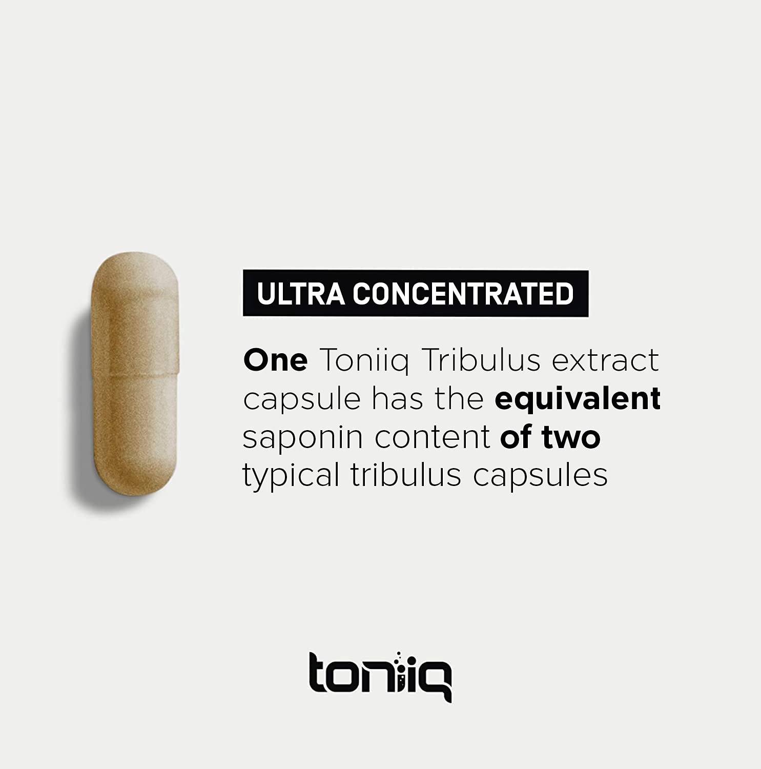 Toniiq Ultra High Strength Tribulus Capsules - 95% Steroidal Saponins - 1300mg Concent Toniiq