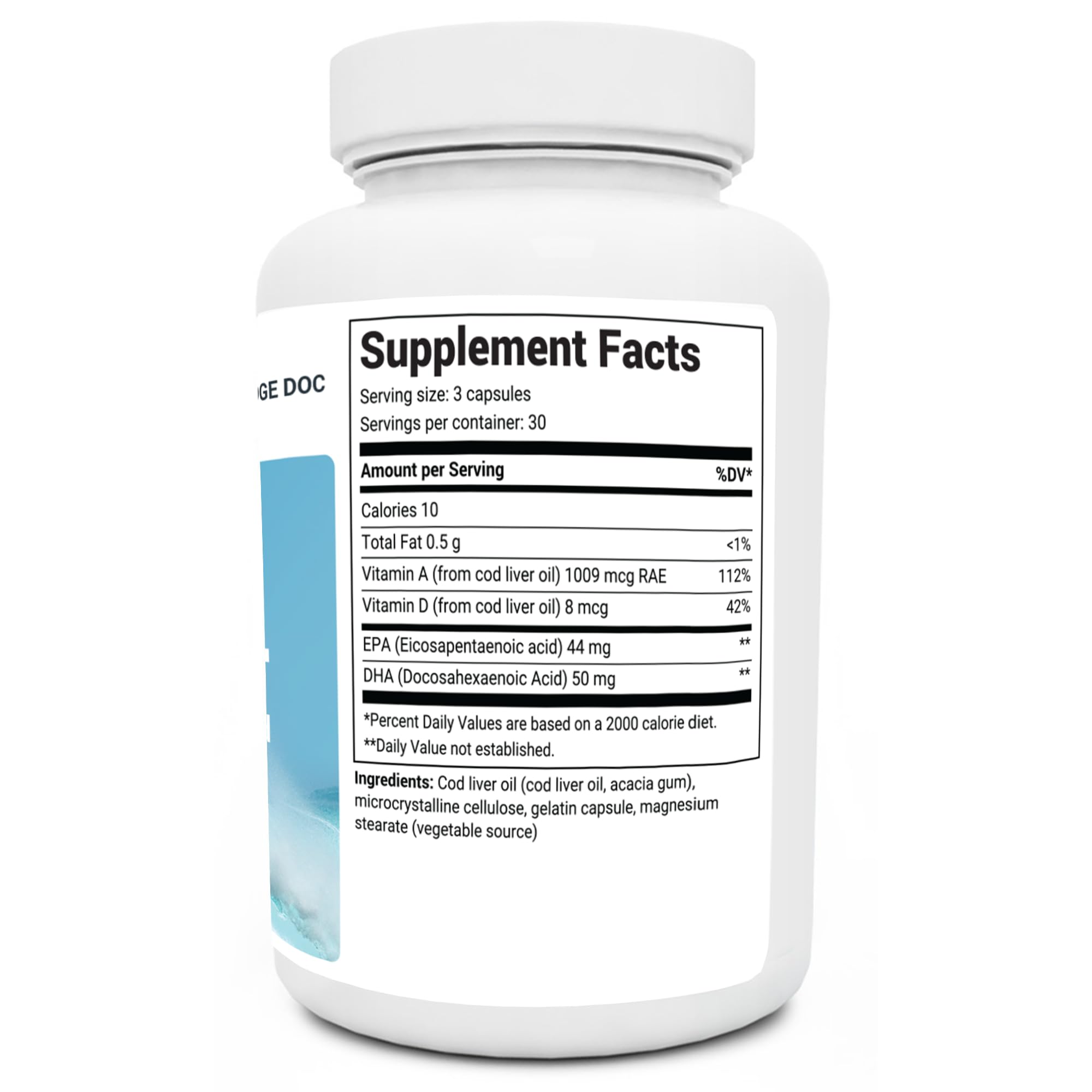 Dr. Berg Cod Liver Oil Capsules - New Formula Without OxBile - Rich in Omega-3 Fatty Dr. Berg Nutritionals