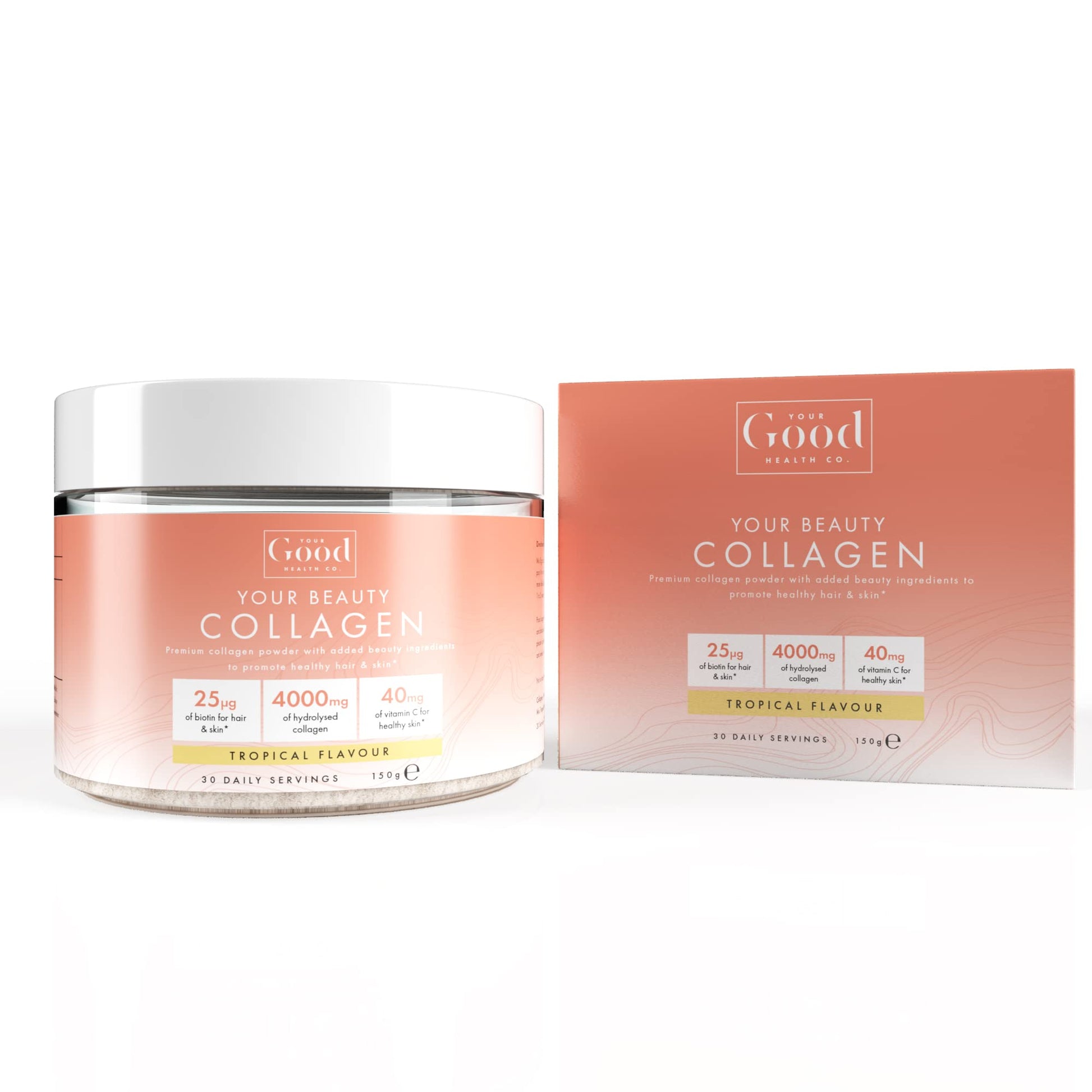 Your Good Health Co. – Your Beauty Premium Collagen Powder, Tropical | 150g Your Good Health Co.