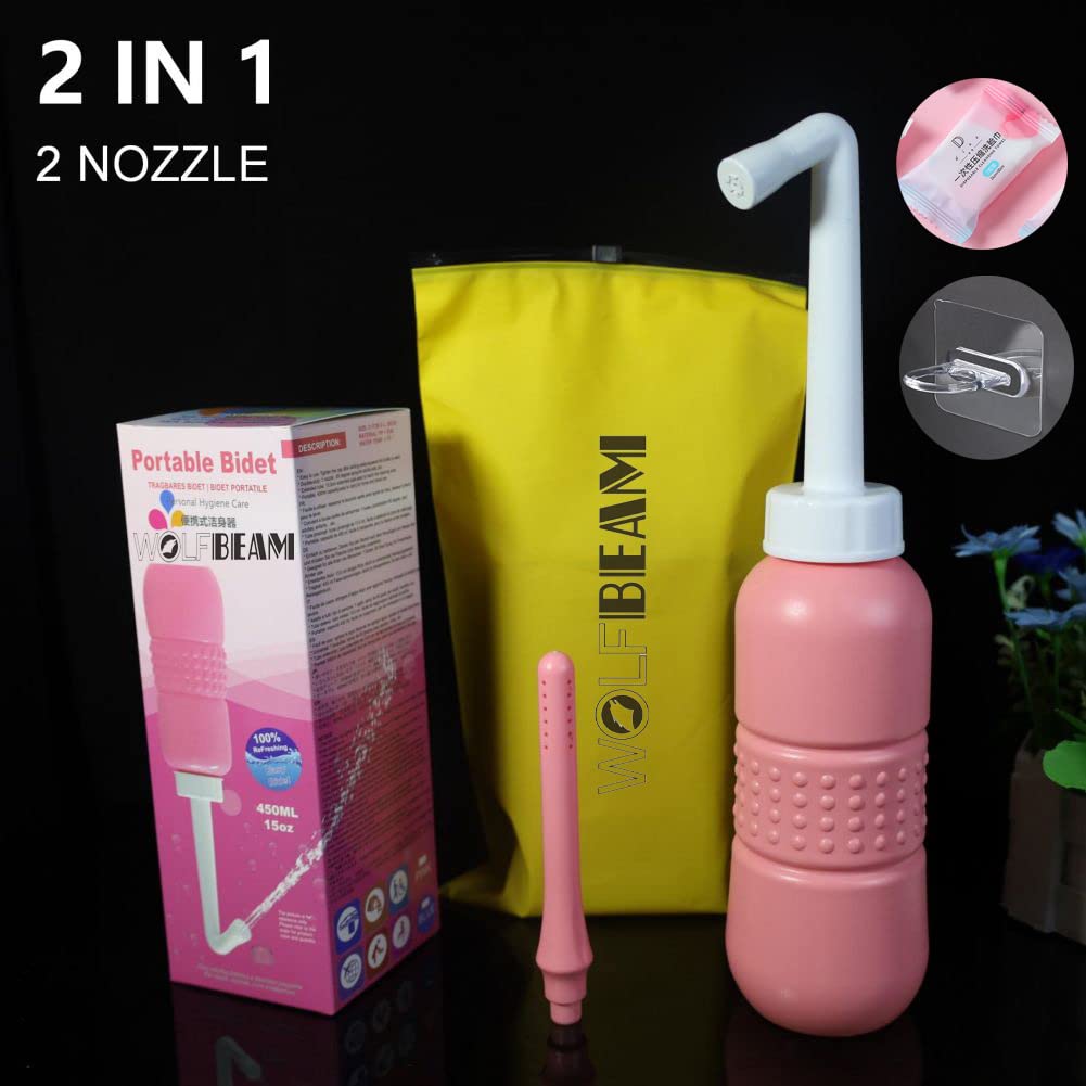 Wolfbeam 2IN1 Portable Hand-held Vulva and Anus Cleaner and Personal Health Vaginal Washing WOLFBEAM