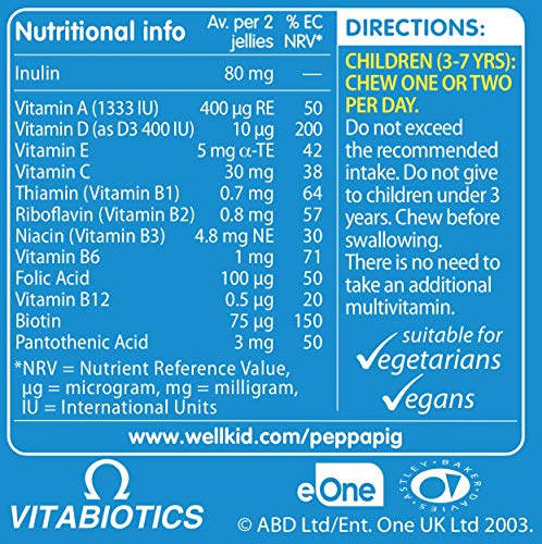 Wellkid Peppa Pig Chewable Gummy Vitamins by Vitabiotics - UK's No. 1 Vitamin Company Wellkid