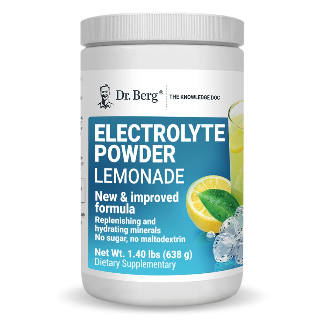 Dr. Berg's Electrolyte Powder 100 Servings Bundle - Raspberry Lemon & Lemonade Dr. Berg Nutritionals