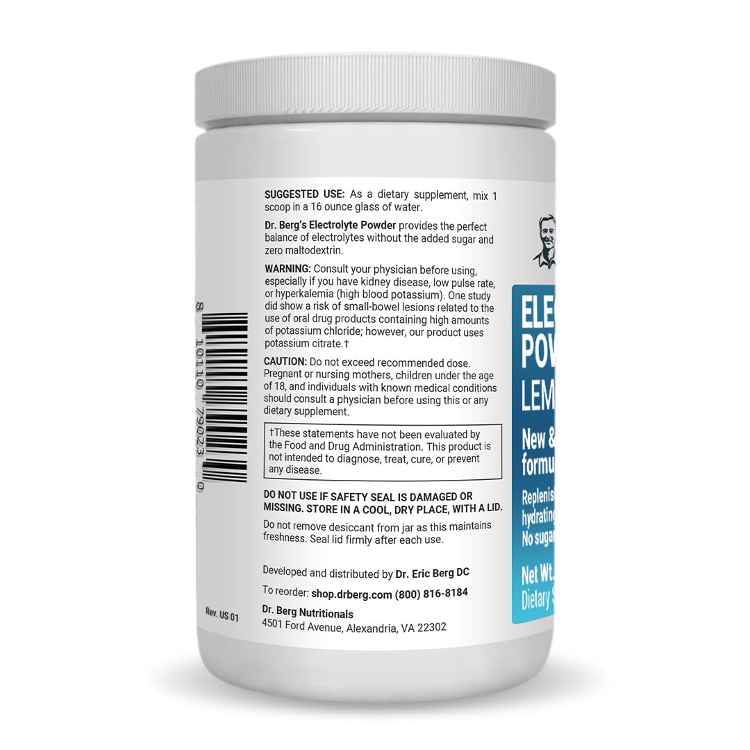 Dr. Berg's Electrolyte Powder 100 Servings Bundle - Raspberry Lemon & Lemonade Dr. Berg Nutritionals