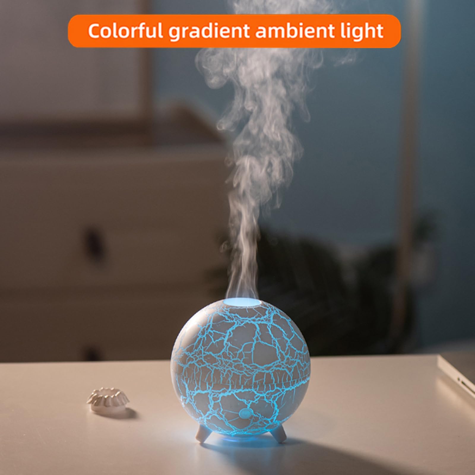 Volcano Humidifier Flame Aromatherapy Diffuser, 7 Colors Flame 200ml Essential Oil Diffusers cjc