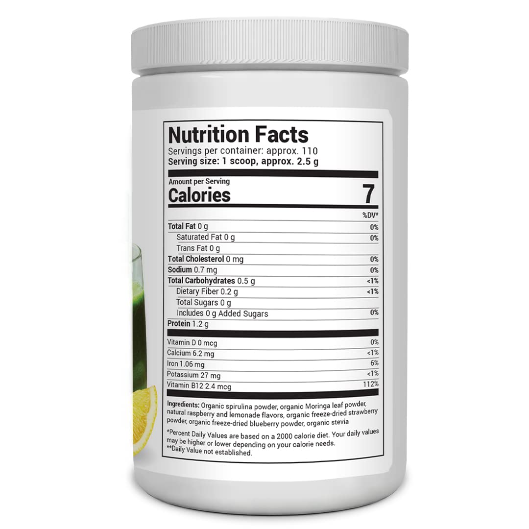 Dr. Berg's (Veggie Solution) Organic Super Greens Powder w/Spirulina - Raw Green Dr. Berg Nutritionals