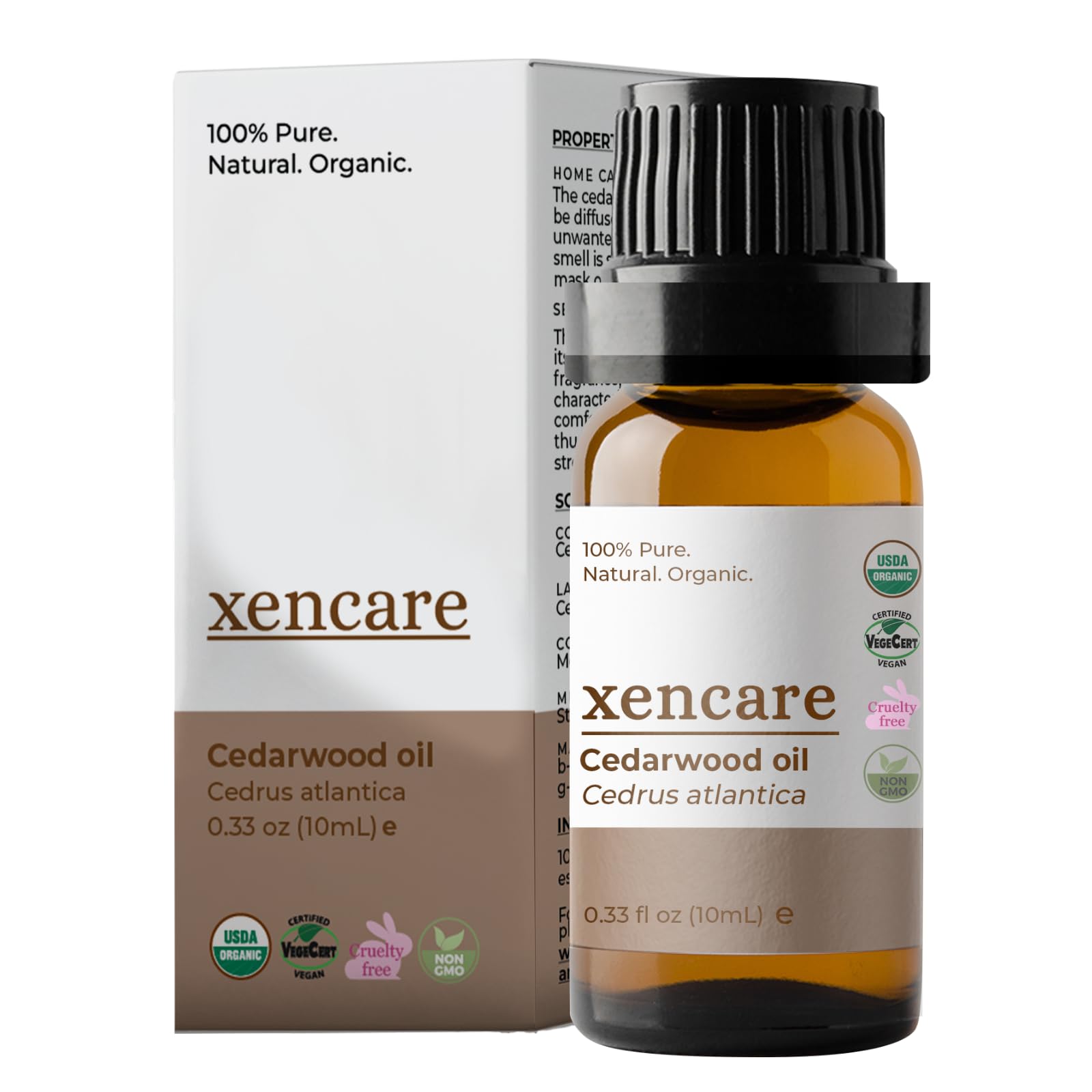 xencare Cedarwood USDA Organic Essential Oil | 100% Pure Natural Undiluted